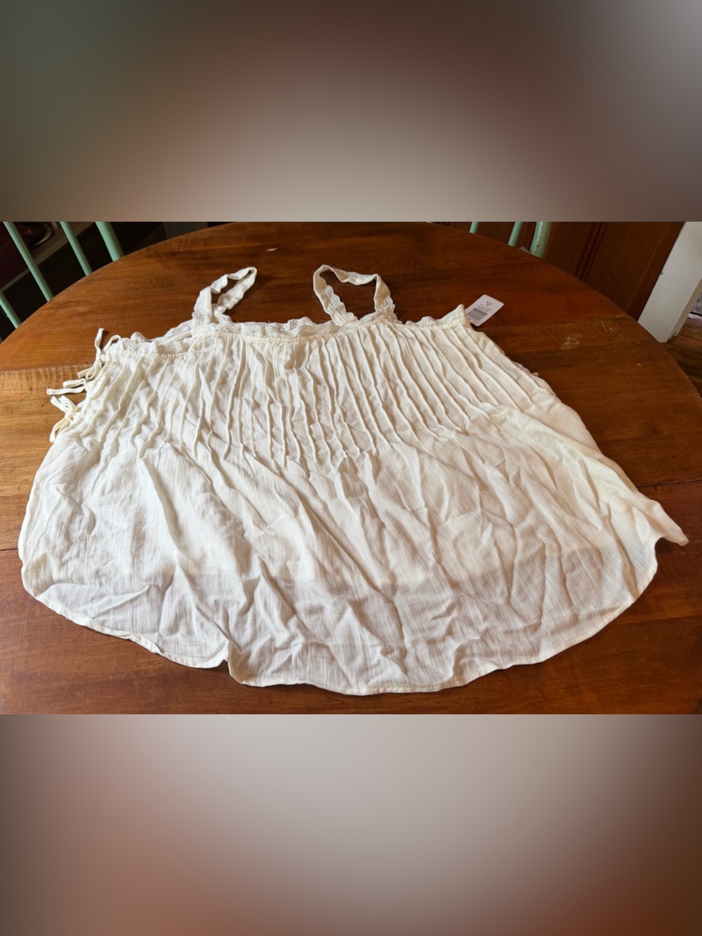 Torrid Off White/Cream Tank Top with side ties